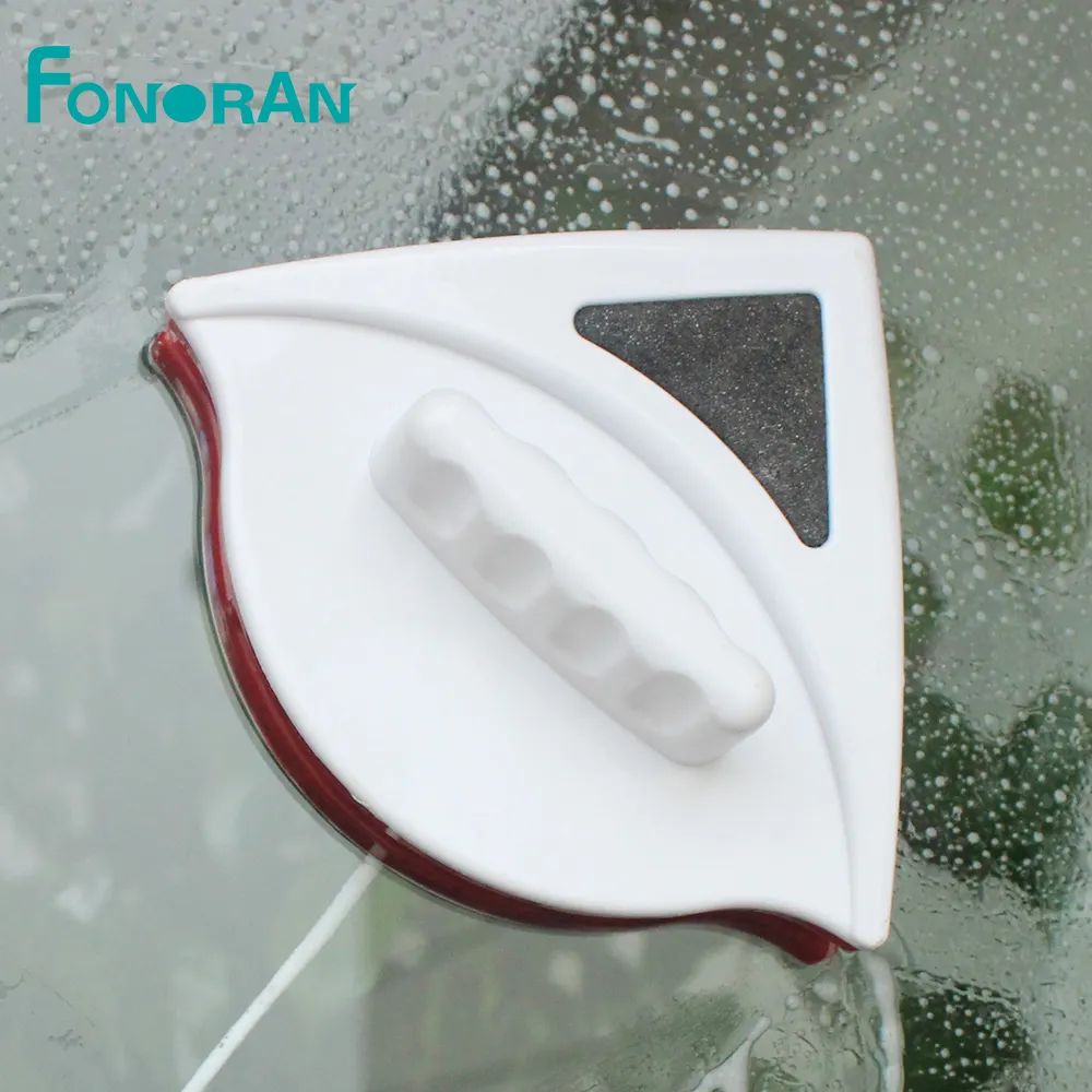 Brosse de nettoyage de vitres magnétique, en forme de triangle verre, double face, 1 pièce, 15-24mm