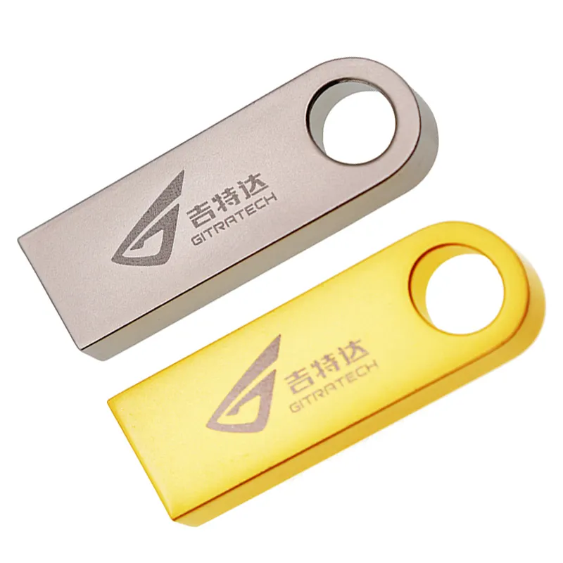 Promotional SE9 Metal Golden Silver Pen Drive 8GB USB Flash Drive Bulk