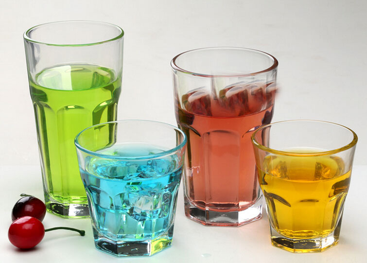 promotion drinking glass cup glass tea cup unique shaped drinking glass
