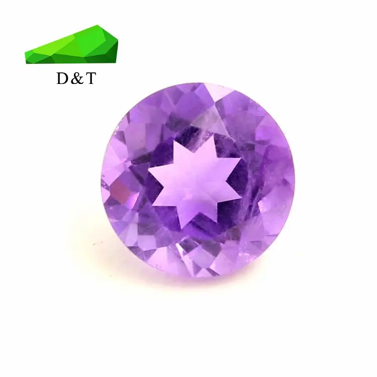 hot sale amethyst buyers factory price natural loose gemstone amethyst stone round cut cor jewelry