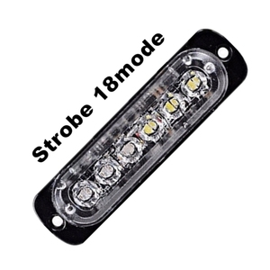 6 נוריות 18W Strobe <span class=keywords><strong>18</strong></span> מצב פלאש צד אורות DC 12V 24V <span class=keywords><strong>Led</strong></span> מנורת משאית SUV להרים עד אביזרי רכב