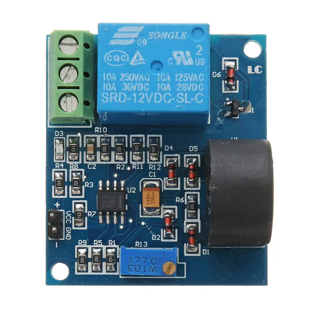 DC 12 v 5a Modulo Sensore di Protezione Da Sovracorrente AC Modulo di Relè di Rilevamento della Corrente