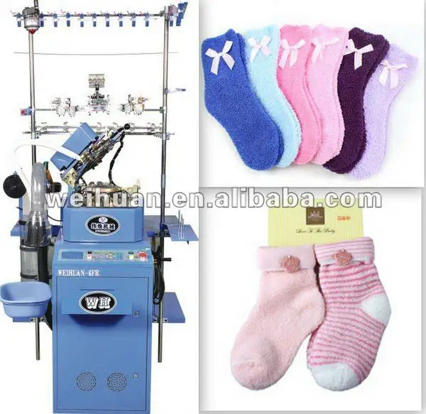 Máquina de tejer calcetines automática, especial, para hacer Calcetines de hilo de plumas (WH-6F-C2)(4,5 pulgadas)