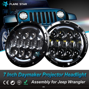 7 אינץ LED אופנוע פנס עם גבוהה נמוך Beam ראש מנורת עבור JK מכביש פנס עם H4 להמיר H13 מתאם