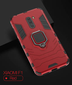 TPU + PC 2 için bir telefon kılıfı kickstand cep arka kapak XiaoMi Pocophone <span class=keywords><strong>F1</strong></span>, kılıf telefon kapak için Poco <span class=keywords><strong>F1</strong></span>