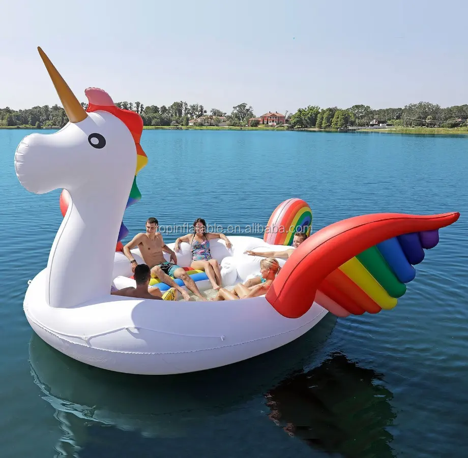 6 người công suất và Khổng Lồ sông Biển Inflatable Nổi Phòng Chờ tên Sản Phẩm inflatable nổi flamingo unicorn đảo