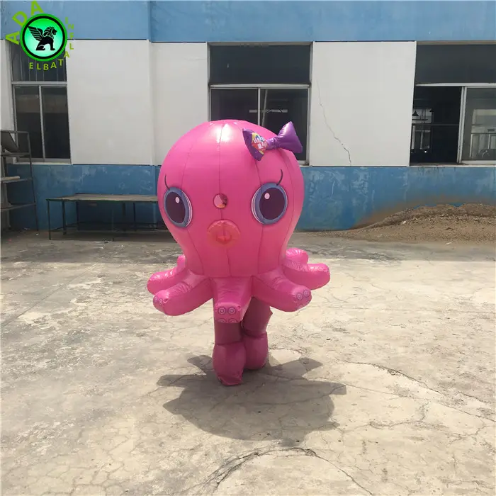 Pink octopus inflatable walking costume for event party ST748