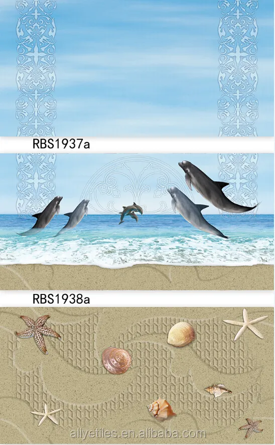 5D Струйная Керамическая плитка для украшения морского пляжа