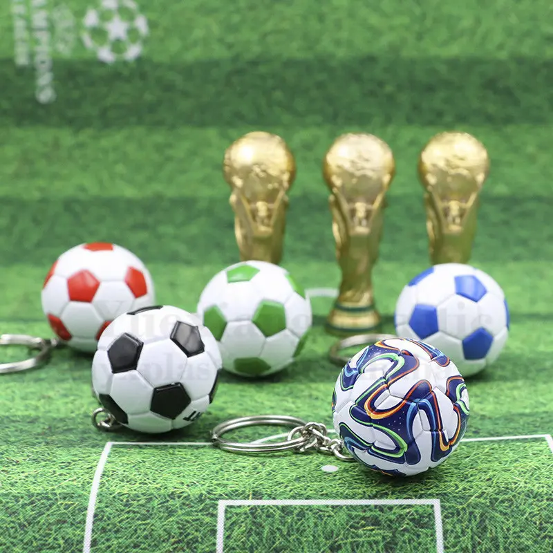 3D personalizzato pvc morbido catena chiave di gomma calcio keychain per Natale regali promozionali