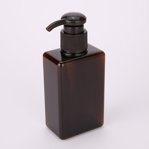 150ml 250ml 280ml 450ml 650ml PETG Square Shampoo Stock <strong>Bottles</strong> Amber Plastic <strong>Bottle</strong> with Small Quantity - Product Image 1