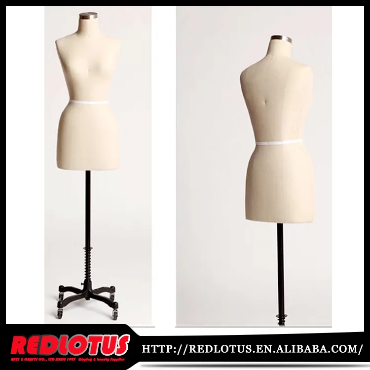 Venta al por mayor tela maniquí torso femenino vestido de forma busto medida