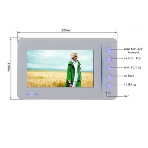 7 "Lcd cableado Color Video timbre de la puerta Monitor intercomunicador cámara de seguridad Visual Bell System Kit con Rfid Keyfobs, contraseña - Product Image 5