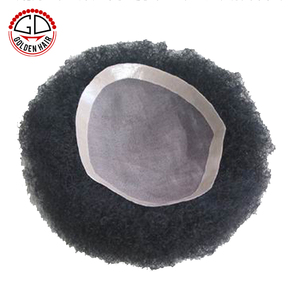 1B Color Afro Curl Hairpieces for African Men - Product Image 1