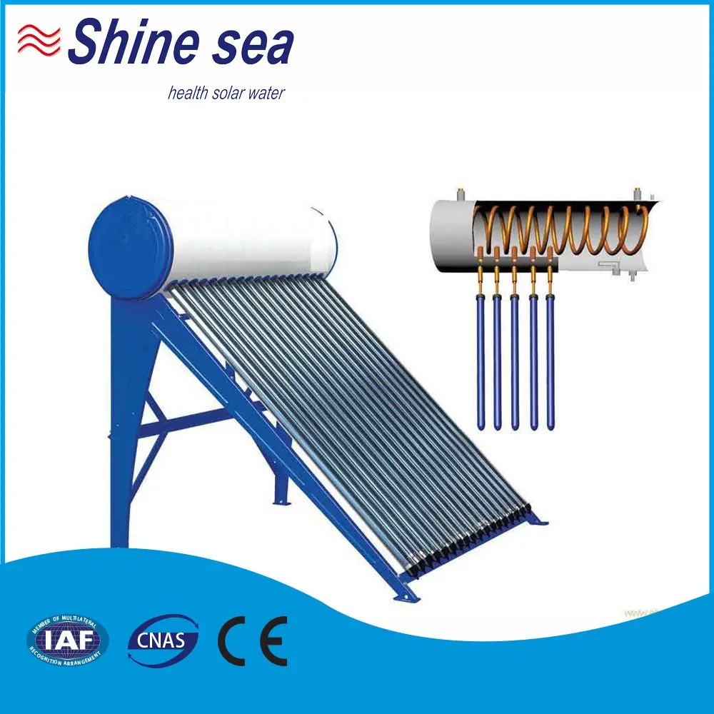 Thermosiphon bobine de cuivre huanxi chauffe-eau solaire compact réservoir sous pression