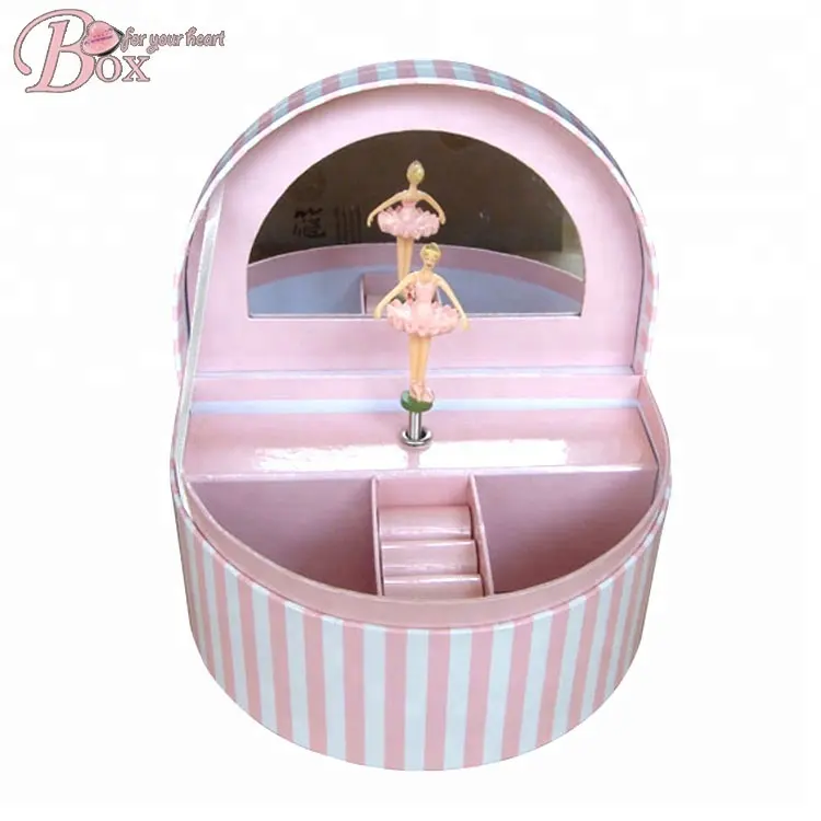 Di Vendita Calda su ordinazione Cartone ballerina semicerchio di Monili di Carta di Music Box