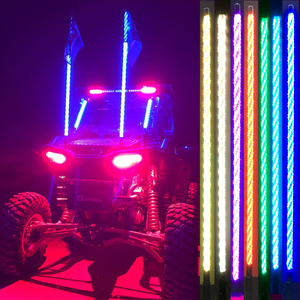 ATV/UTV/オフロード用のクイックリリースベースを備えた複数のRGBカラーラップ<span class=keywords><strong>LED</strong></span>ホイップ