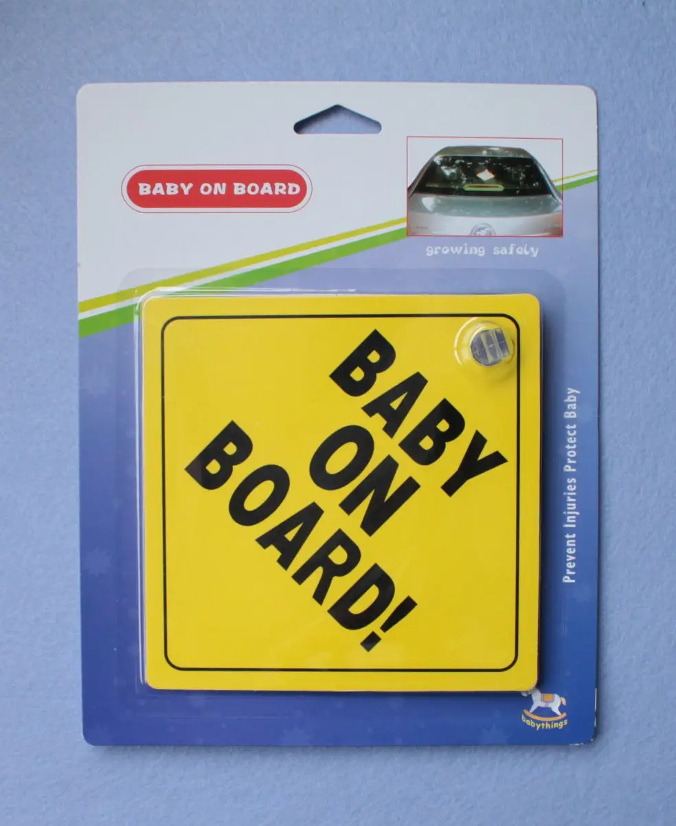 Autocollants personnalisés pour bébés, impression sur le bord, design de voiture, décorative, avertissement, aspiration de fenêtre