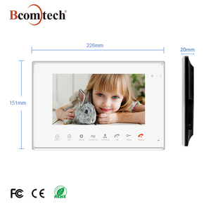 Bcomtech-sistema de comunicación de doble vía, videoportero de 4 cables para 3 apartamentos