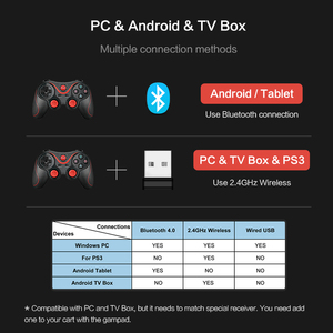 Para Data Frog Wireless BT Gamepad Android Smart Phone & PC/Laptop Mobile Controller Joystick para PS3 & PC Gaming - Product Image 3