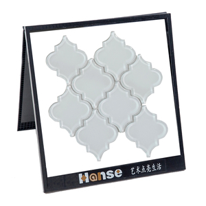Setina castel mexico tàu điện ngầm backsplash siêu trắng <span class=keywords><strong>crackle</strong></span> <span class=keywords><strong>glass</strong></span> arabesque gạch - Product Image 1