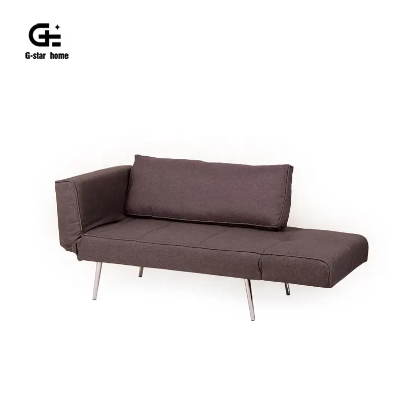 Moderno pequeno sala de estar futon italiana sofá de couro dobrável