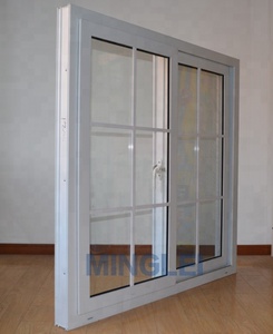 Minglei CONCH <span class=keywords><strong>upvc</strong></span>プロファイルプラスチック鋼二重窓ガラスフランスデザイン二重ガラスPVC窓中国