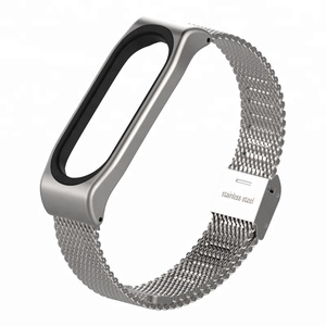 Mijobs pulseira de relógio de malha milanesa, nova pulseira de aço inoxidável rosa dourada para xiaomi mi band 3