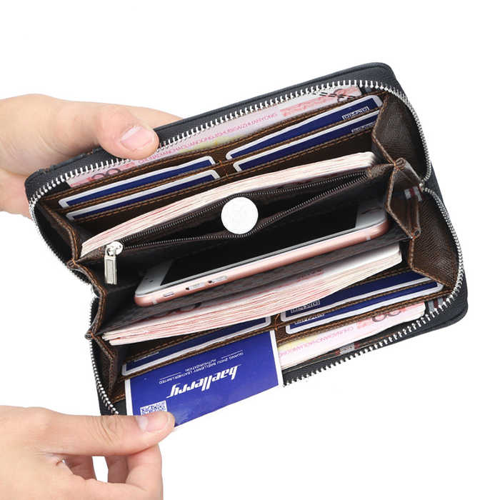 Baell-erry Teenager Leisure Small Clutch Bag Wholesale 2022 New Design Mens Long Zipper Wallet Men's Wallet