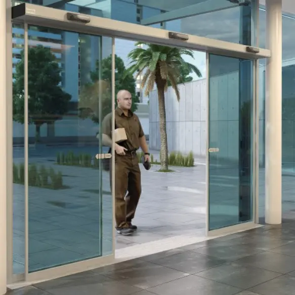 Hotel mall bank storefront automatic sliding entrance door commercial