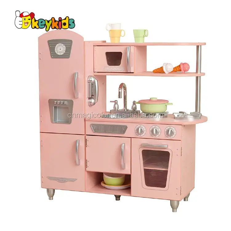 2018 yeni stil çocuklar pembe ahşap çocuklar için bebek playsets yaşları 3 + W10C363