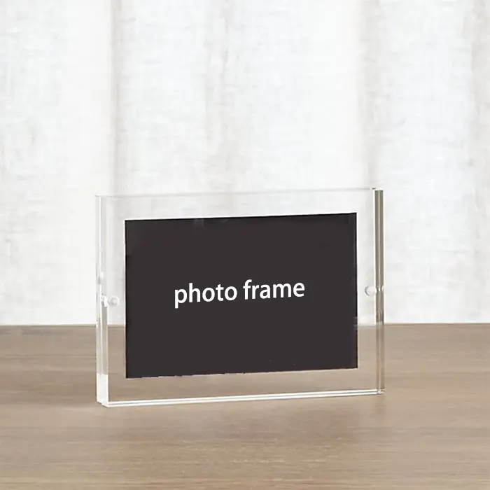 Marco de fotos de acrílico transparente, 3x5, plexiglás personalizado, venta al por mayor