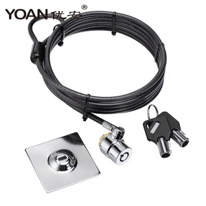 Bloqueo de cable de bobina y anclaje para teléfonos, escritorio, tableta, POS,PC, ordenador y portátil con llaves por igual/difer y sistema de llave maestra - Product Image 3