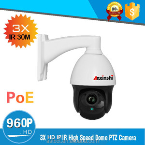 迷你PoE IP摄像机PTZ 3X光学防水CCTV PTZ速度球型摄像机<span class=keywords><strong>IR</strong></span>-CUT P2P移动PTZH.264户外安全摄像机