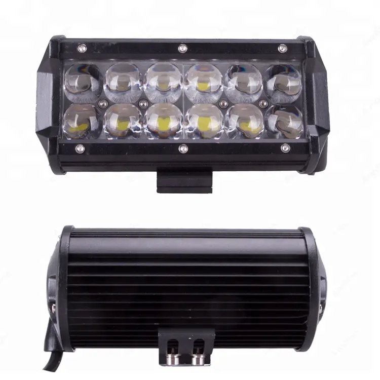 2022 hot sale 7 inch Pods 12LEDs 4D Lens 36W Double Row LED Work Light Bar Spot Work Off road Driving Lamp ATV 4WD Accessories