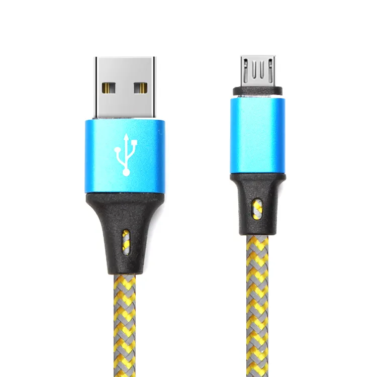 높은 품질 반영 빛 꼰 V8 마이크로 usb 충전 케이블 유형 C usb 케이블 스마트 휴대 전화 액세서리