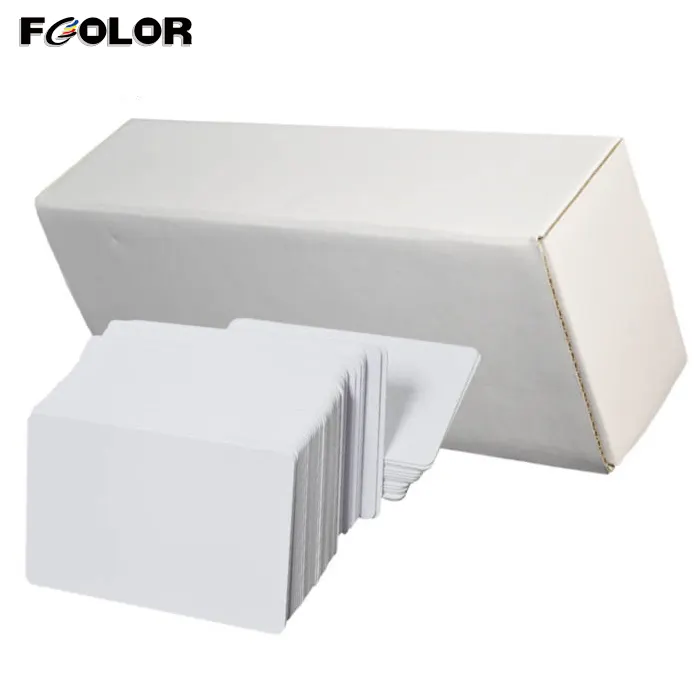 FCOLOR 4 horas de envío rápido de inyección de tinta en blanco CR80 30 Mil tarjetas de PVC