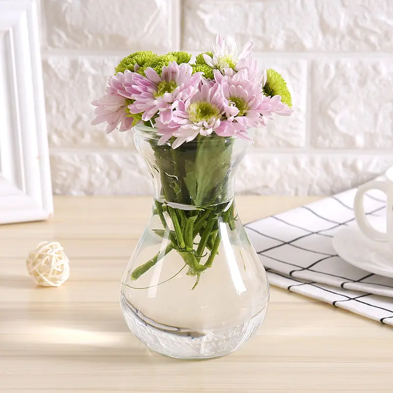 Vase en verre trompette transparent, Vase à fleurs en cristal, à corde, transparent, pour mariage, décoration de la maison, formes et noms