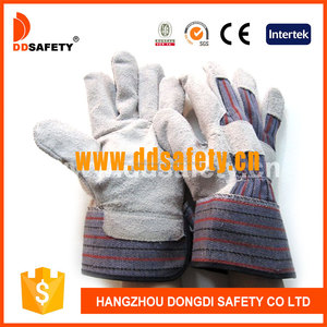 DDSAFETY <span class=keywords><strong>10.5</strong></span> inç kaynak eldiven, İnek bölünmüş deri çalışma eldiven, Endüstriyel deri eldiven-DLC215