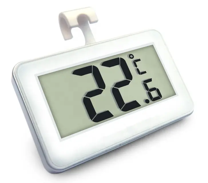 Mini termómetro Digital LCD con gancho, refrigerador, congelador, habitación