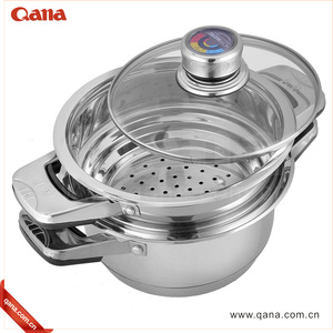 QANA Nhà Máy Bán Buôn OEM Chất Lượng Cao Thép Không Gỉ <span class=keywords><strong>Calphalon</strong></span> Cảm Ứng <span class=keywords><strong>Cookware</strong></span> <span class=keywords><strong>Sets</strong></span> Súp Kho Chậu Dụng Cụ Nhà Bếp - Product Image 2