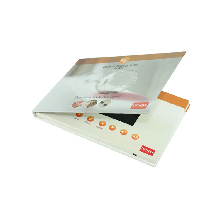 new design xxx china hot bulk 512mb~8GB hard cover video brochure recordable greeting card