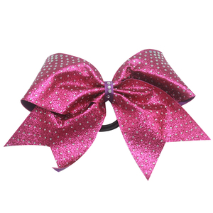 Glitter Stone Leather Ribbon <span class=keywords><strong>Cheer</strong></span> BowsとMini Dot RhinestonesためParty Wedding
