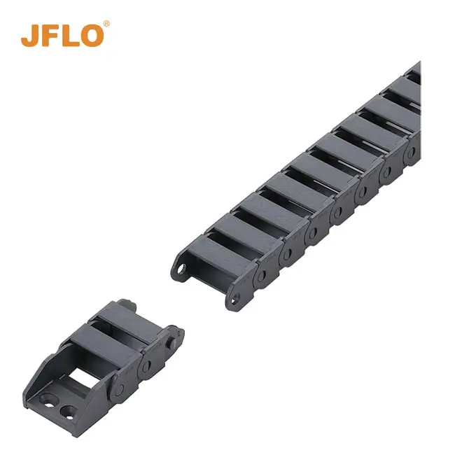 JFLO 15*20 half close cnc plastic cable chain  15mm cable tray carrier for laser machine  for craving machine