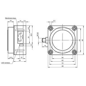 Transductor ultrasónico de largo alcance con sensor de salida analógica de 4-20ma