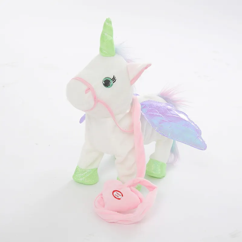 Wholesale Walking and Singing Stuffed Plush Unicorn Toy