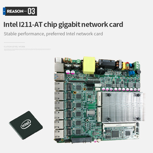 Industrielles Mainboard Intel Celeron 3865U Dual-Core-CPU 6 LAN-Netzwerks icherheit Firewall Motherboard
