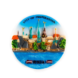 Fabrika özel Riga letonya hatıra buzdolabı mıknatısı Riga buzdolabı mıknatısı tedarikçileri ve üreticileri - Product Image 2