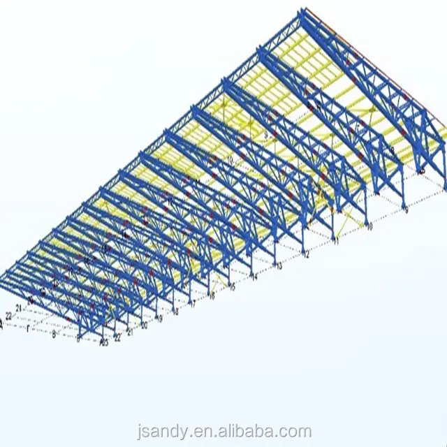 Tubería de acero galvanizado círculo tubo truss espacio Estructura de celosía