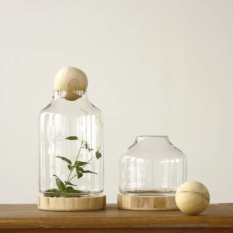 Tampas de esfera de madeira redonda sem acabamento, 2 polegadas para vaso de vidro, tampas de recipientes de vidro decorativo por atacado