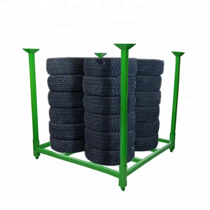 Powder coating warehouse adjustable stacking portable steel metal truck spare storage tire pallet racking/ racks